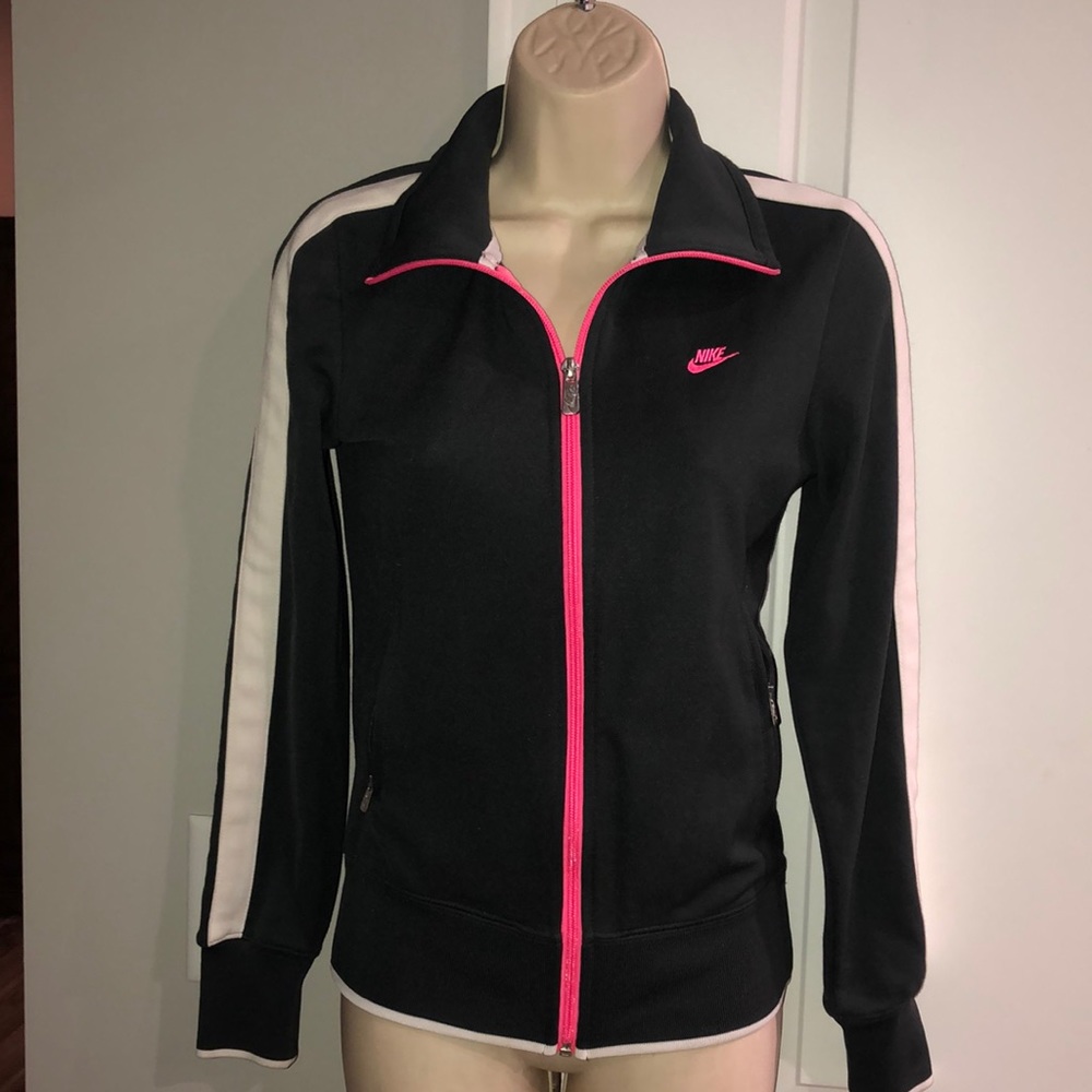 Nike Zip Up. Size XS. Gray pink and white